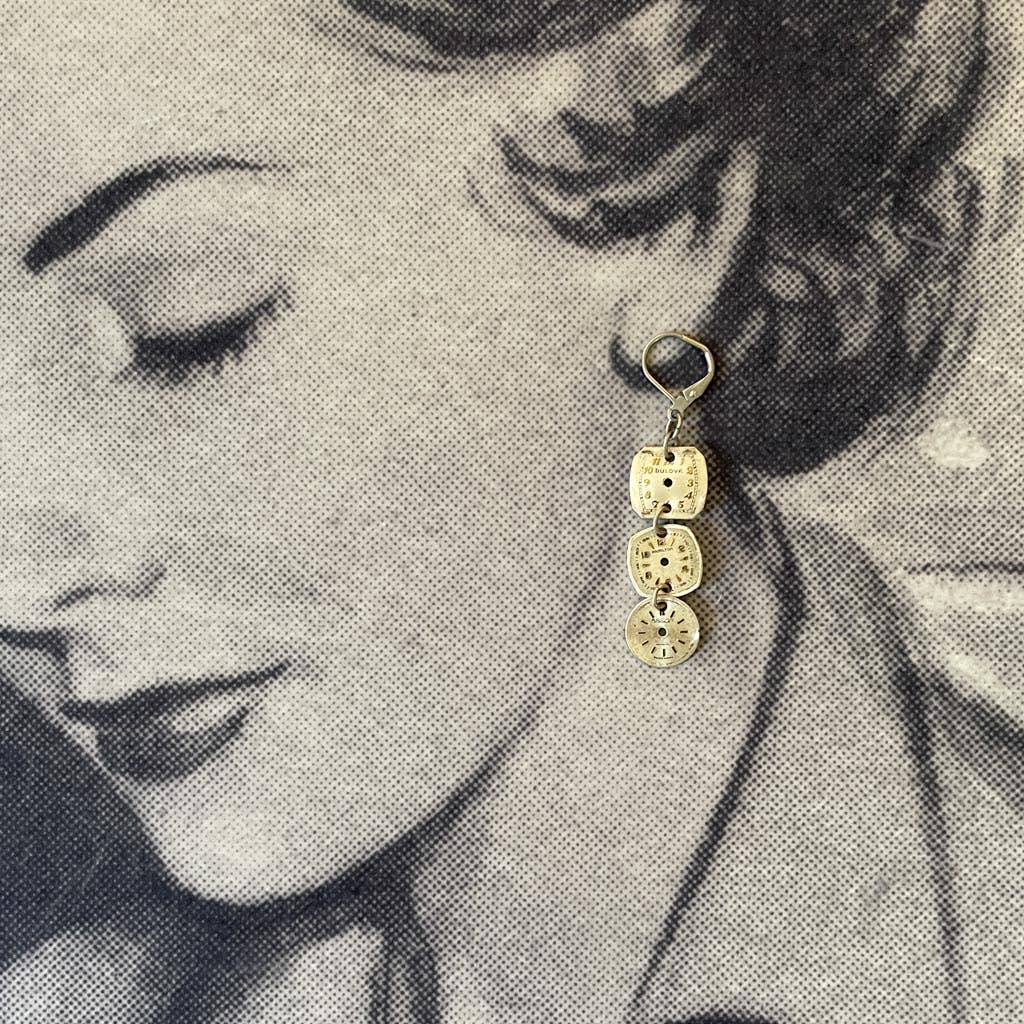 Vintage Watch Dial Earrings - Limited Time: Surgical stainless steel ear wires