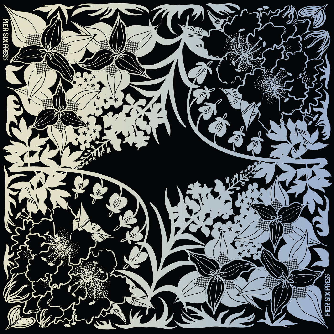 Hand-printed Pacific Northwest Floral Bandana