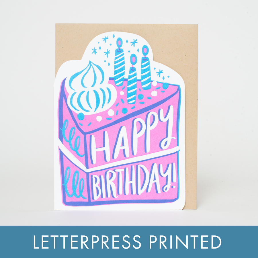 Birthday Cake Greeting Card by Hello!Lucky