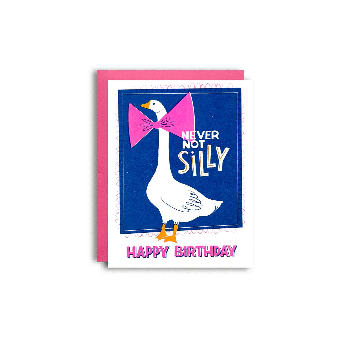 Silly Goose - Funny Risograph Birthday Card