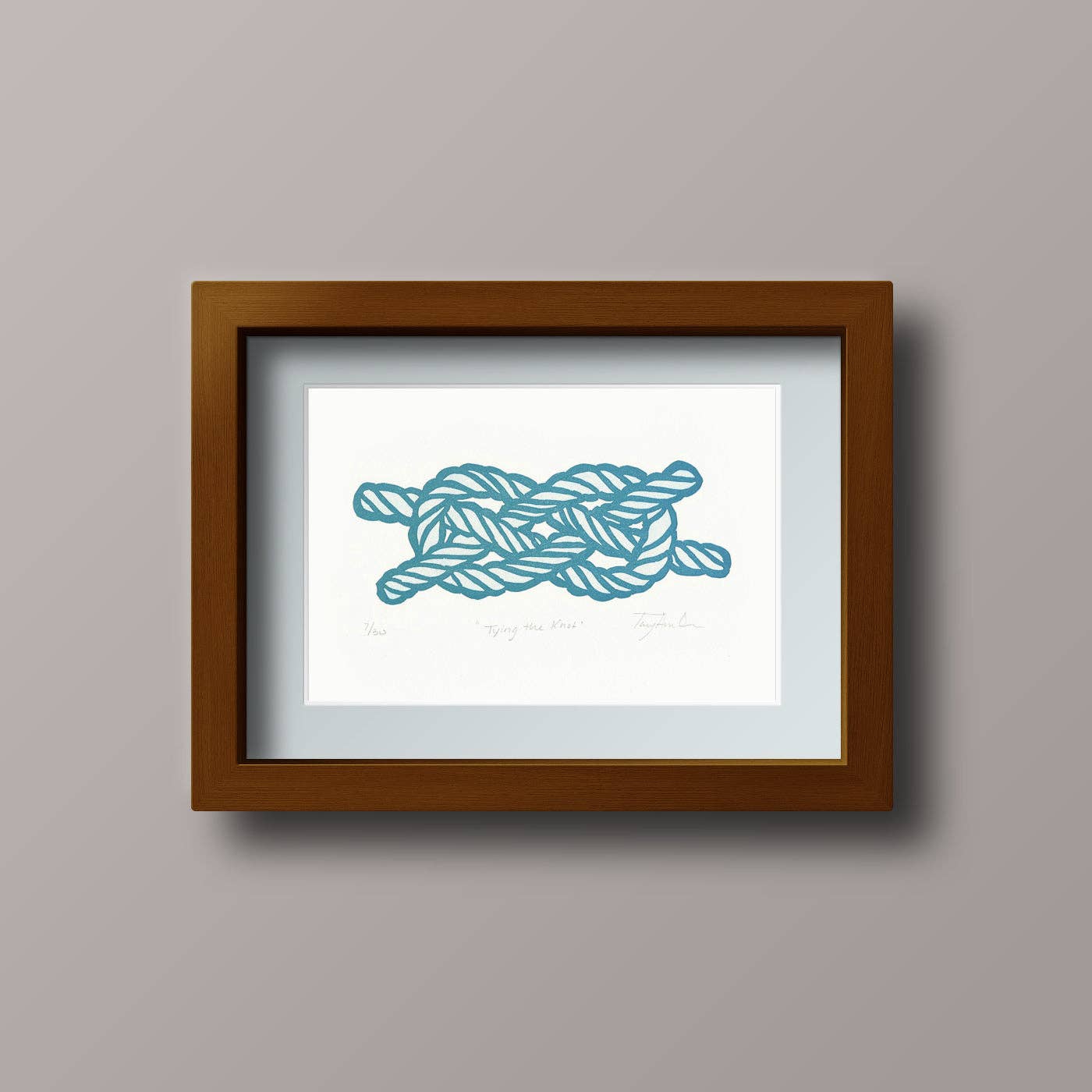 Tying the Knot Block Print