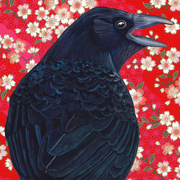 American Crow Print by Erika Beyer