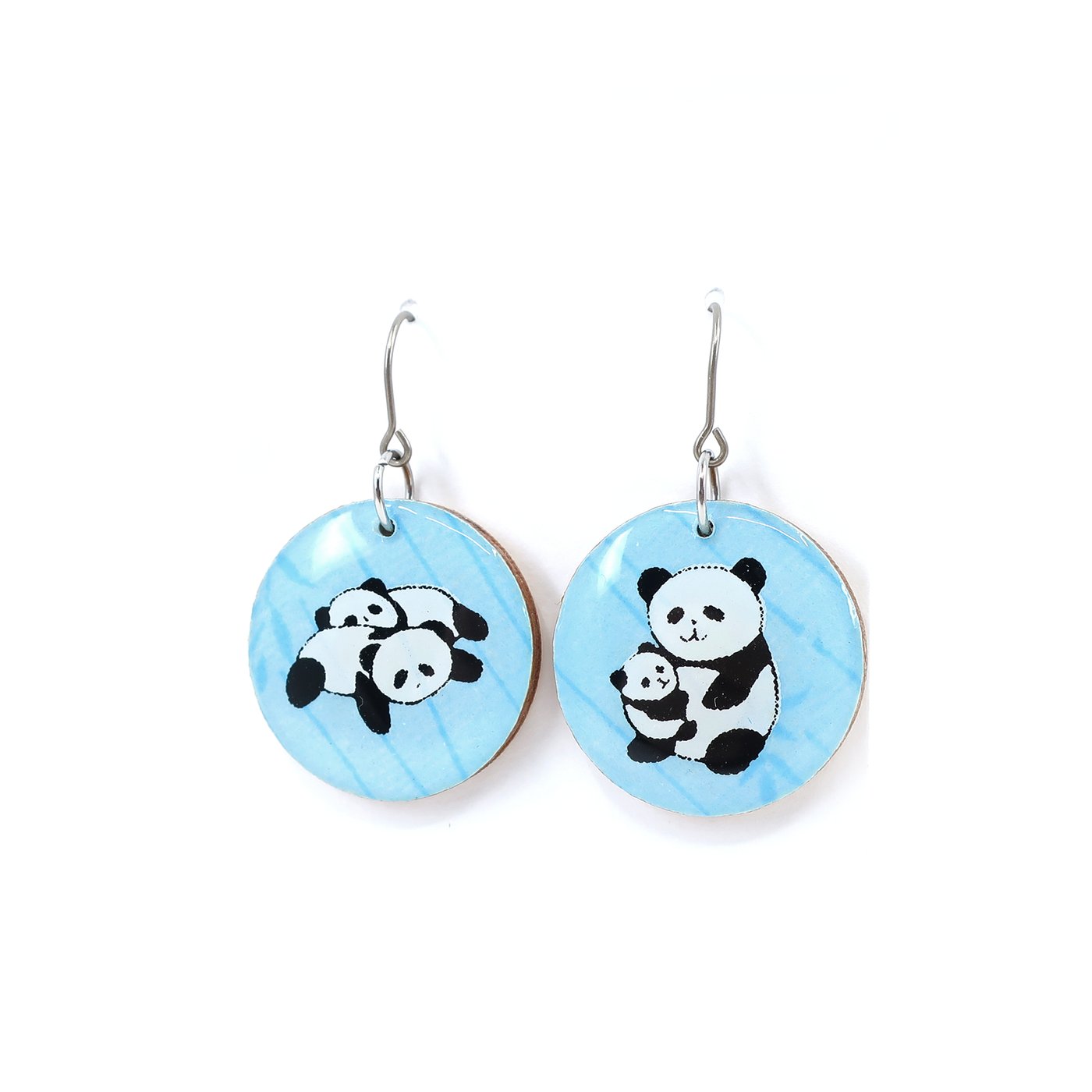 Panda Chiyogami Earrings