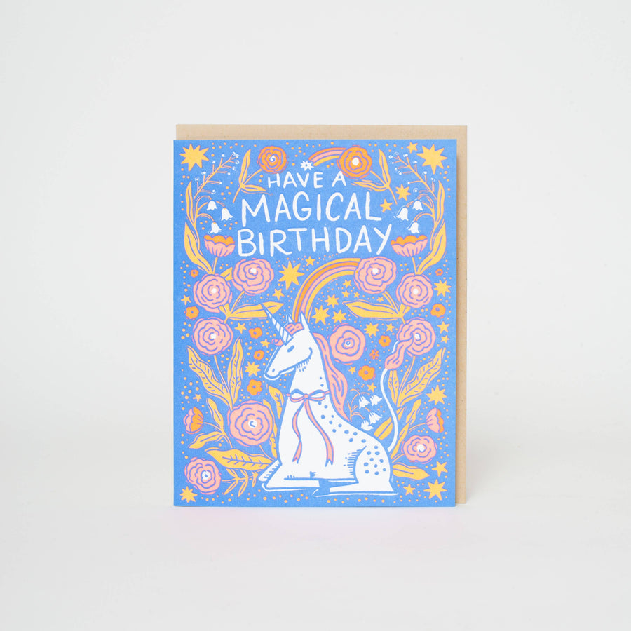 Folk Unicorn Birthday Card by Hello! Lucky