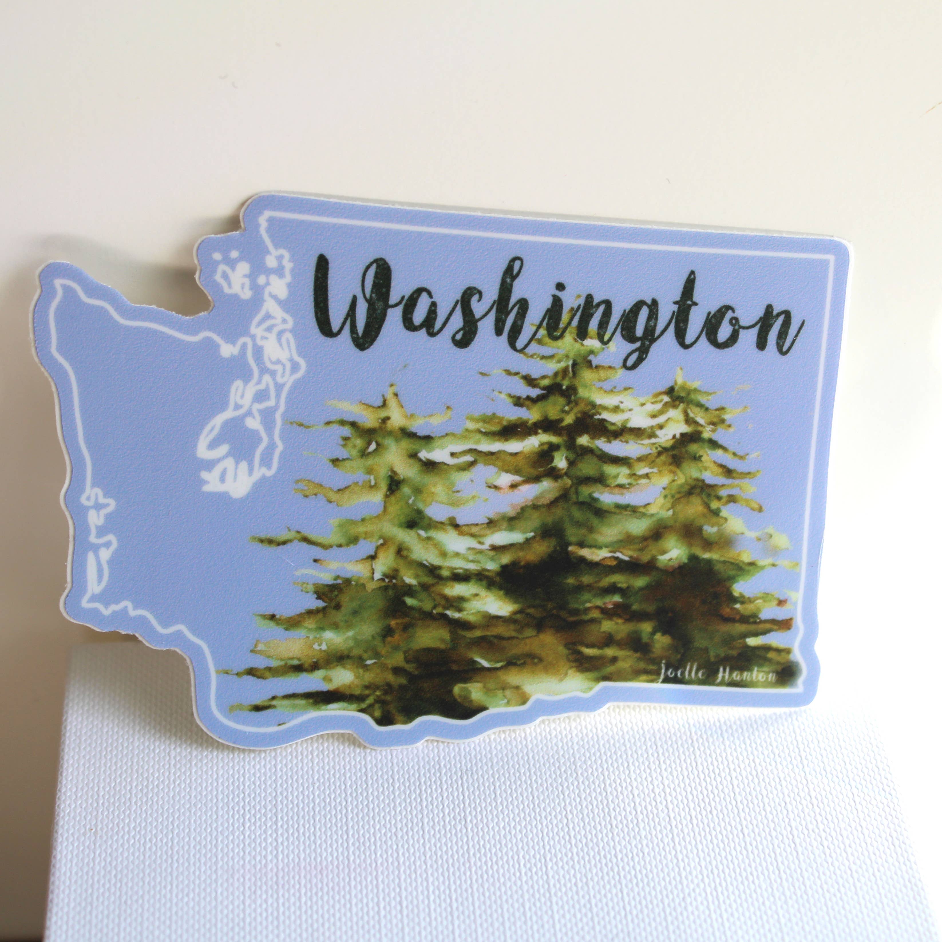 Blue Washington State Vinyl Sticker