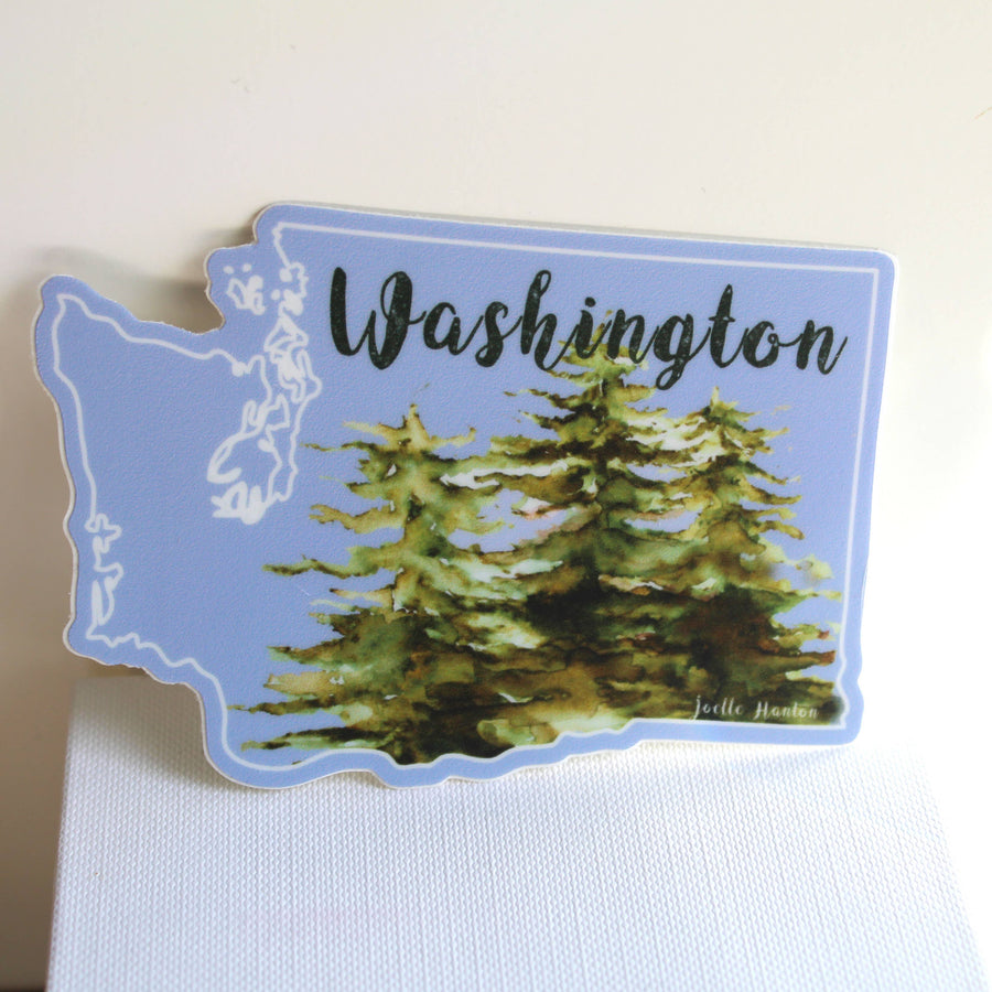 Blue Washington State Vinyl Sticker