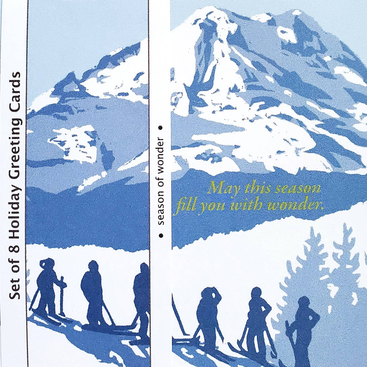 Set of 8 Mount Rainier Season of Wonder Holiday Card