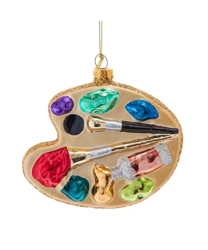 3.9" Glass Paint Tray Ornament
