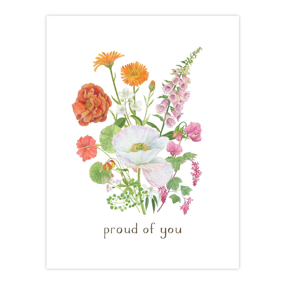 Lesbian Pride Bouquet Card, LGBTQ Pride Greeting Card