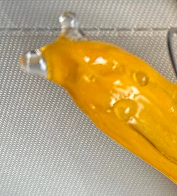 Banana Slug Hand Blown Glass Ornament