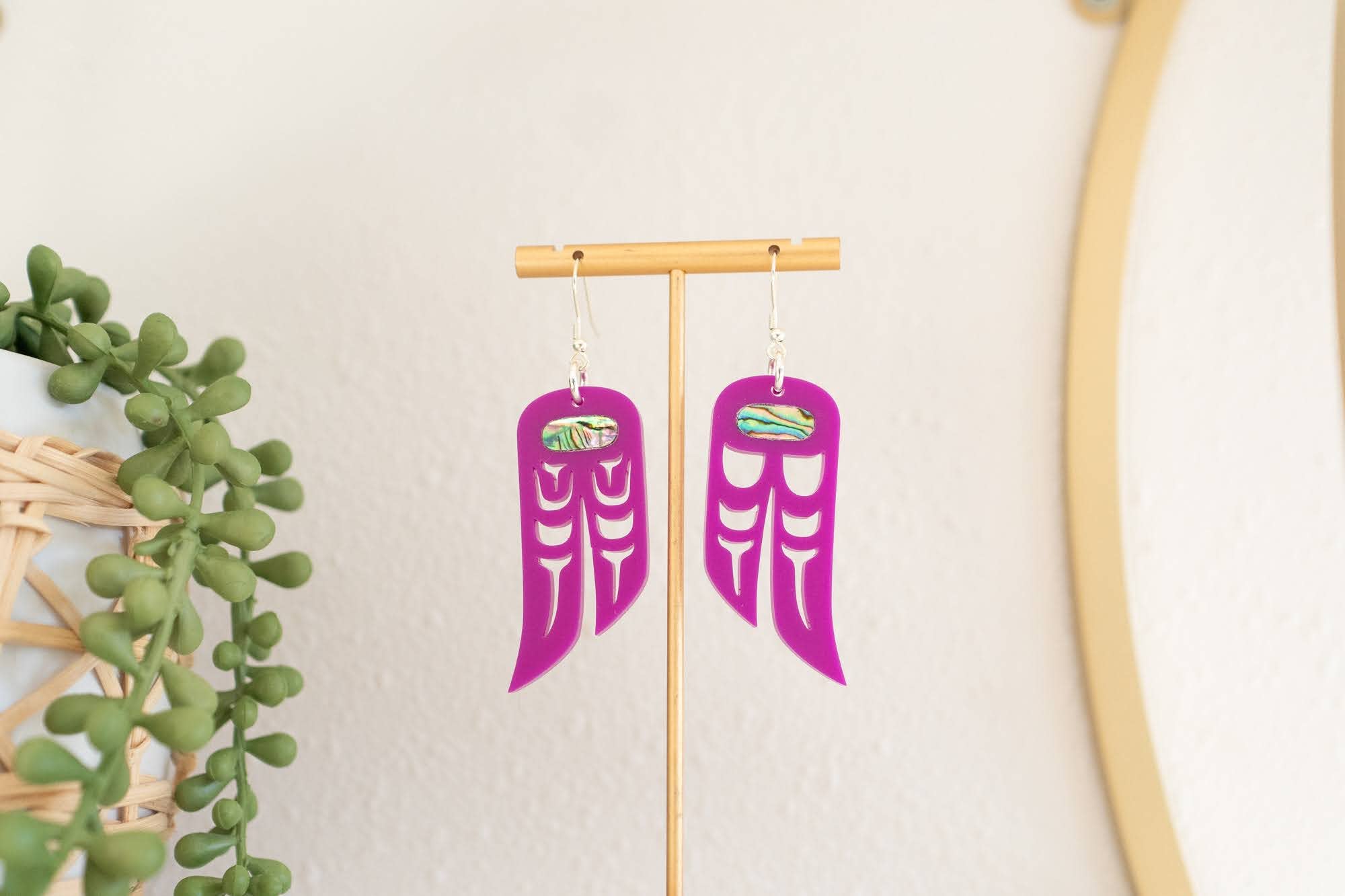 LoveBirds Heiltsuk Clan Dangle Earrings: Cedar