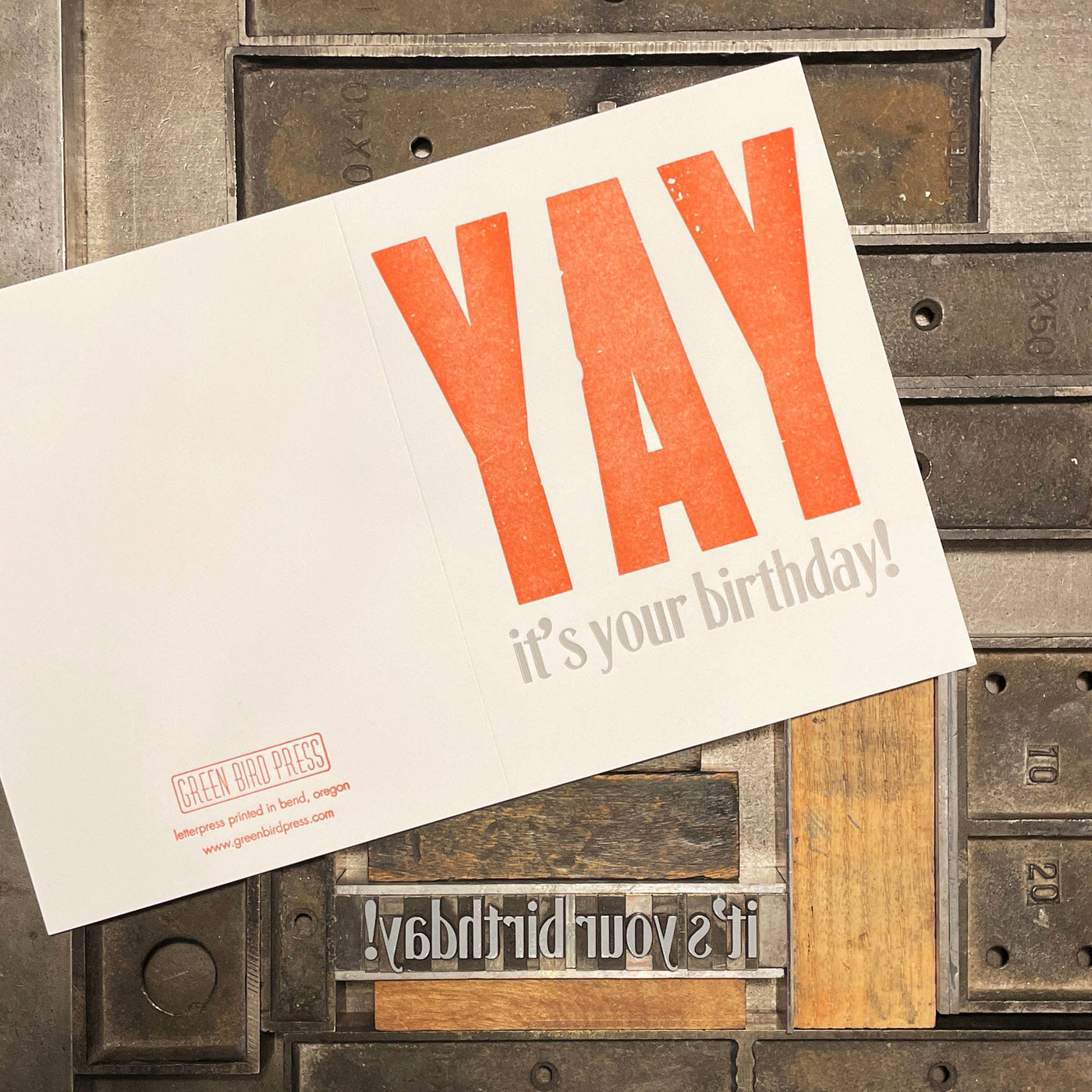 Yay It's Your Birthday Letterpress Card