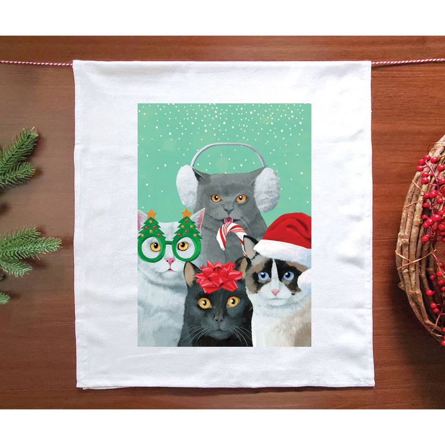 Meowy Catmas Pals Holiday Towel
