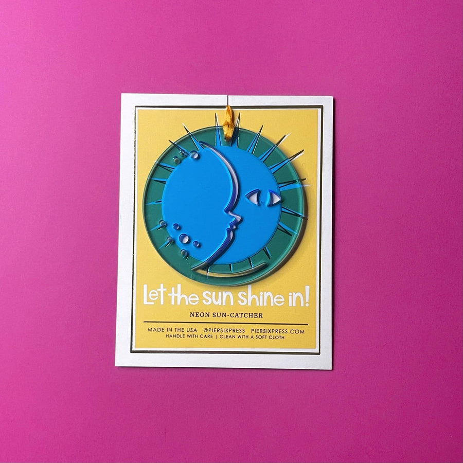 Blue Moon Neon Suncatcher