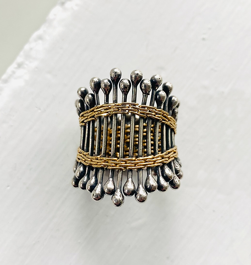 Mixed Metal DeFenced Ring by Zuzko