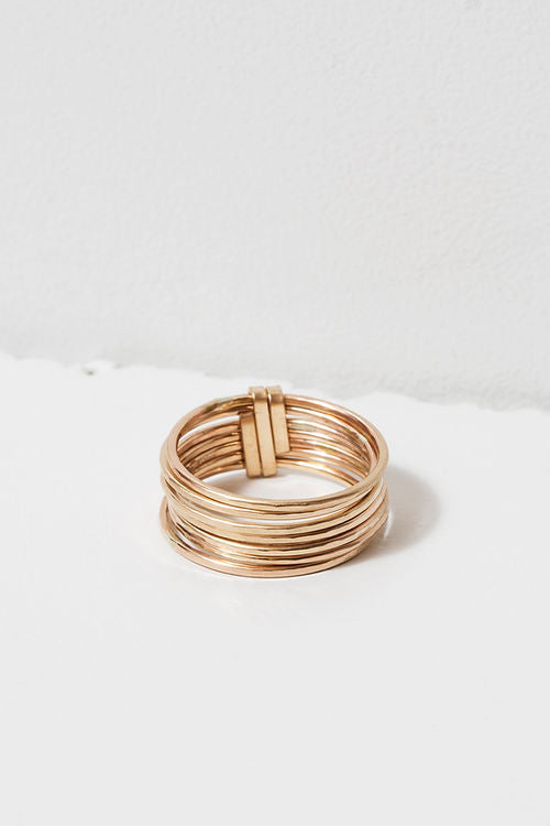 Stacked Gold Ring - Short by Zuzko