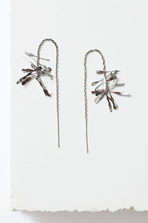 Tassle Silver Earrings by Zuzko