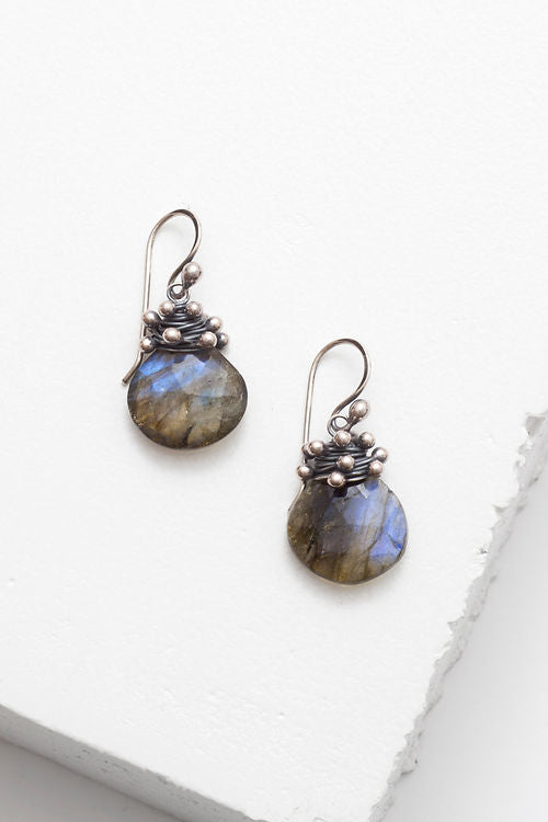 Earrings in Labradorite by Zuzko