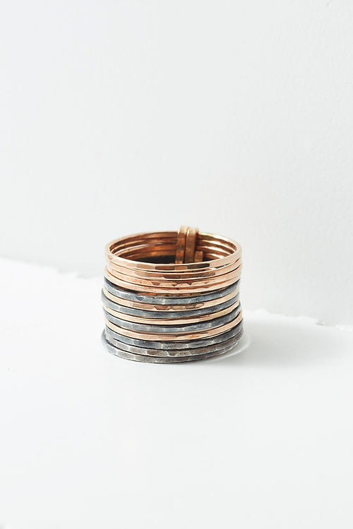 Stacked Ring - Mixed Metal  by Zuzko