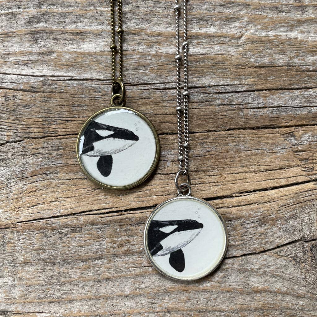 Orca Image Necklace