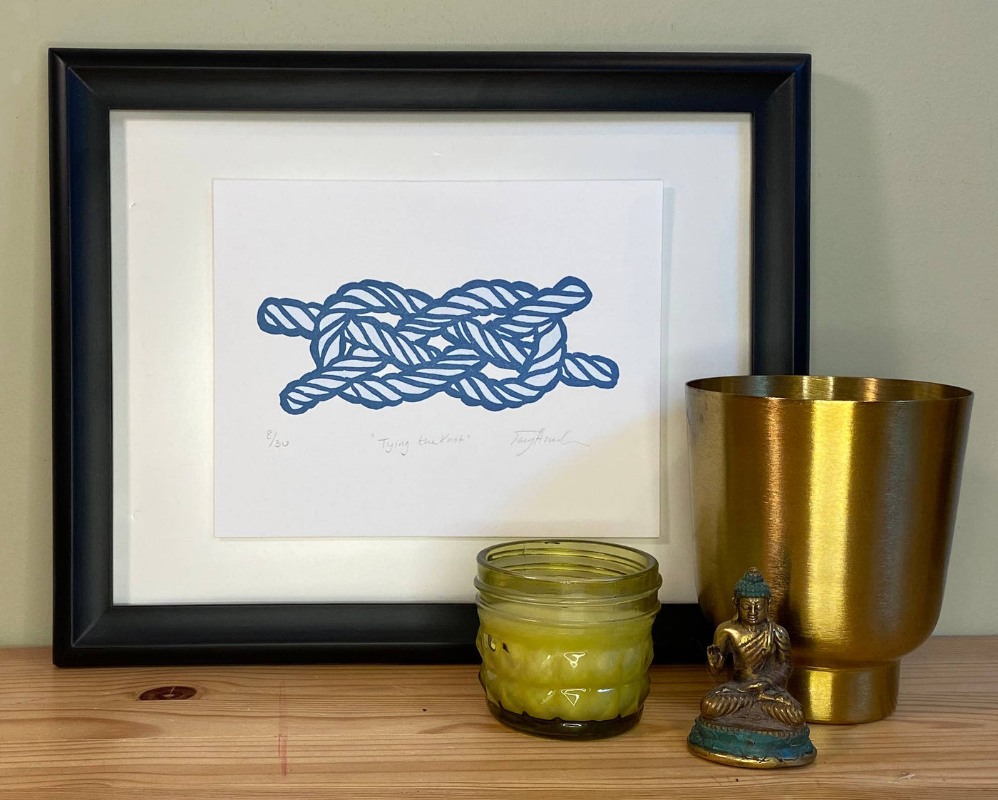 Tying the Knot Block Print