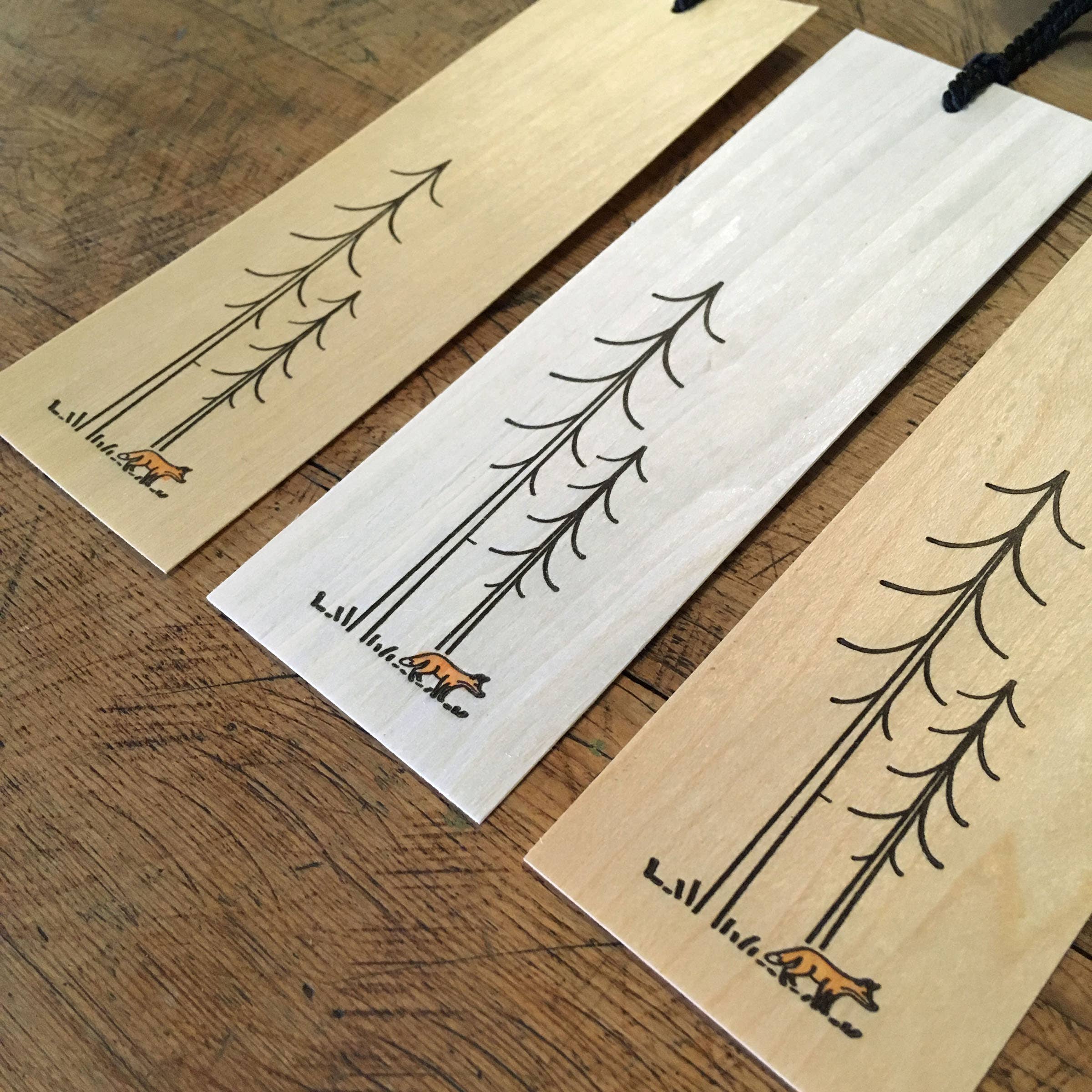 Minimal Adventure Bookmark - Fox