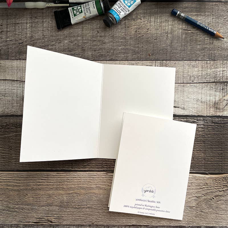Wildflowers Thank You Card - Watercolor Greeting Card