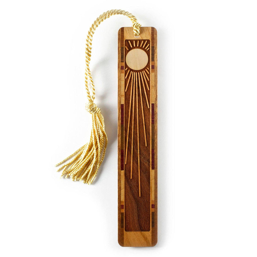 Sun Rays Sunshine Handmade Engraved Wooden Bookmark