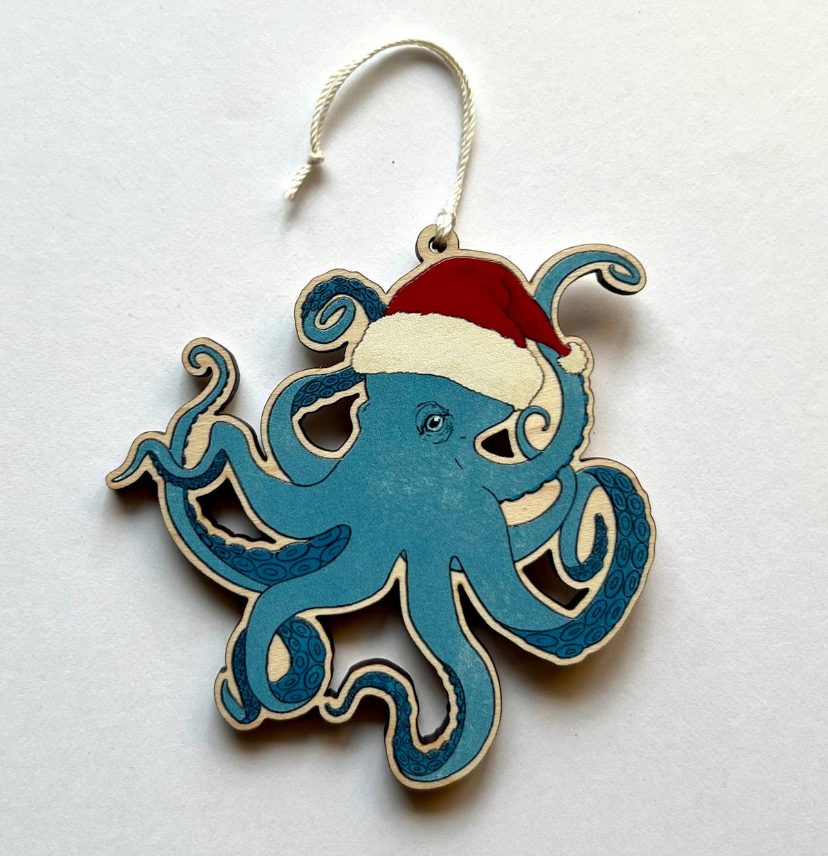 Octopus Santa hat Ornament  