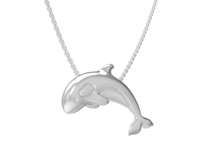 Orca Necklace by Korotkina Silver