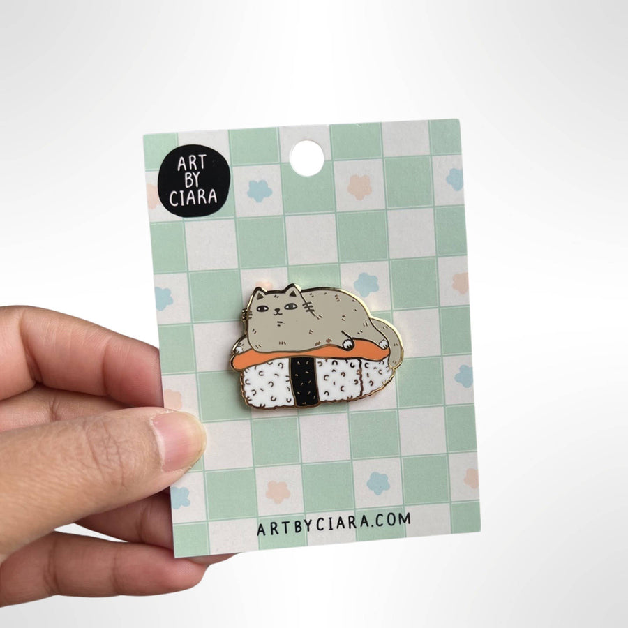 Sushi Nigiri Kitty Enamel Pin