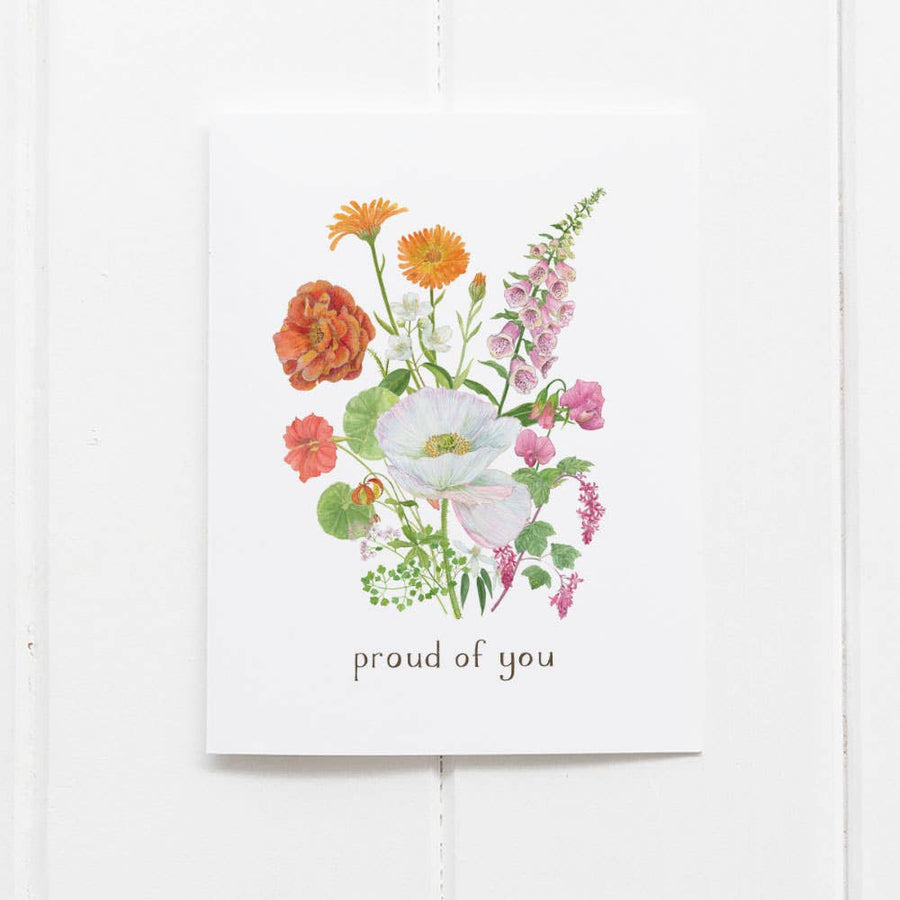 Lesbian Pride Bouquet Card, LGBTQ Pride Greeting Card