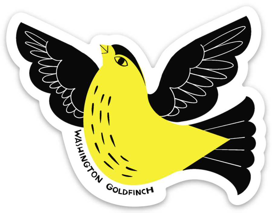 Washington State Goldfinch - Souvenir Vinyl Sticker 