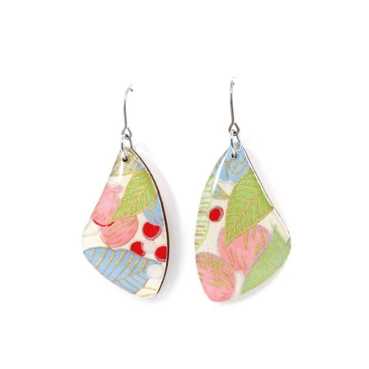 Leaf and Fruit Dangle Earrings