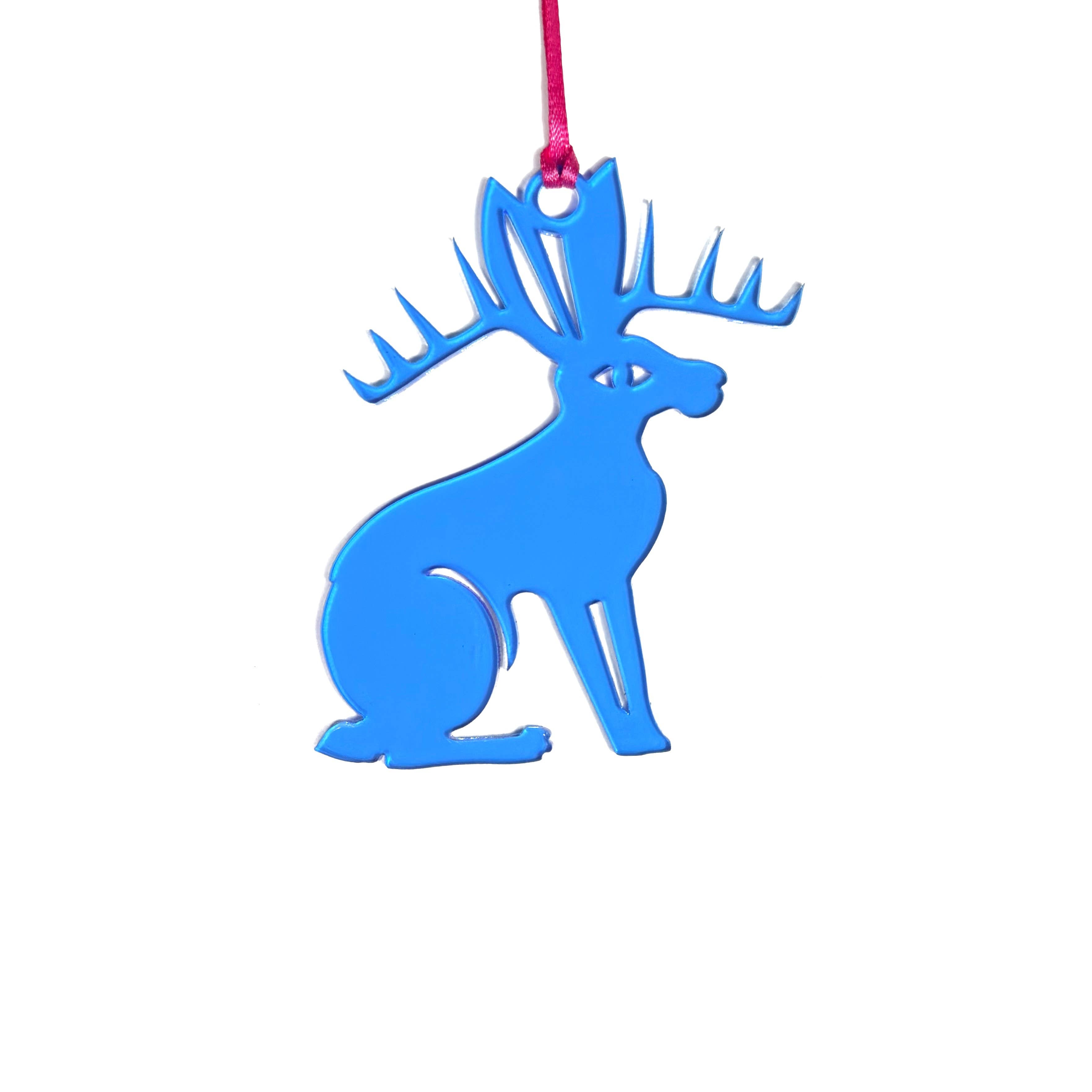 Jackalope Neon Suncatcher