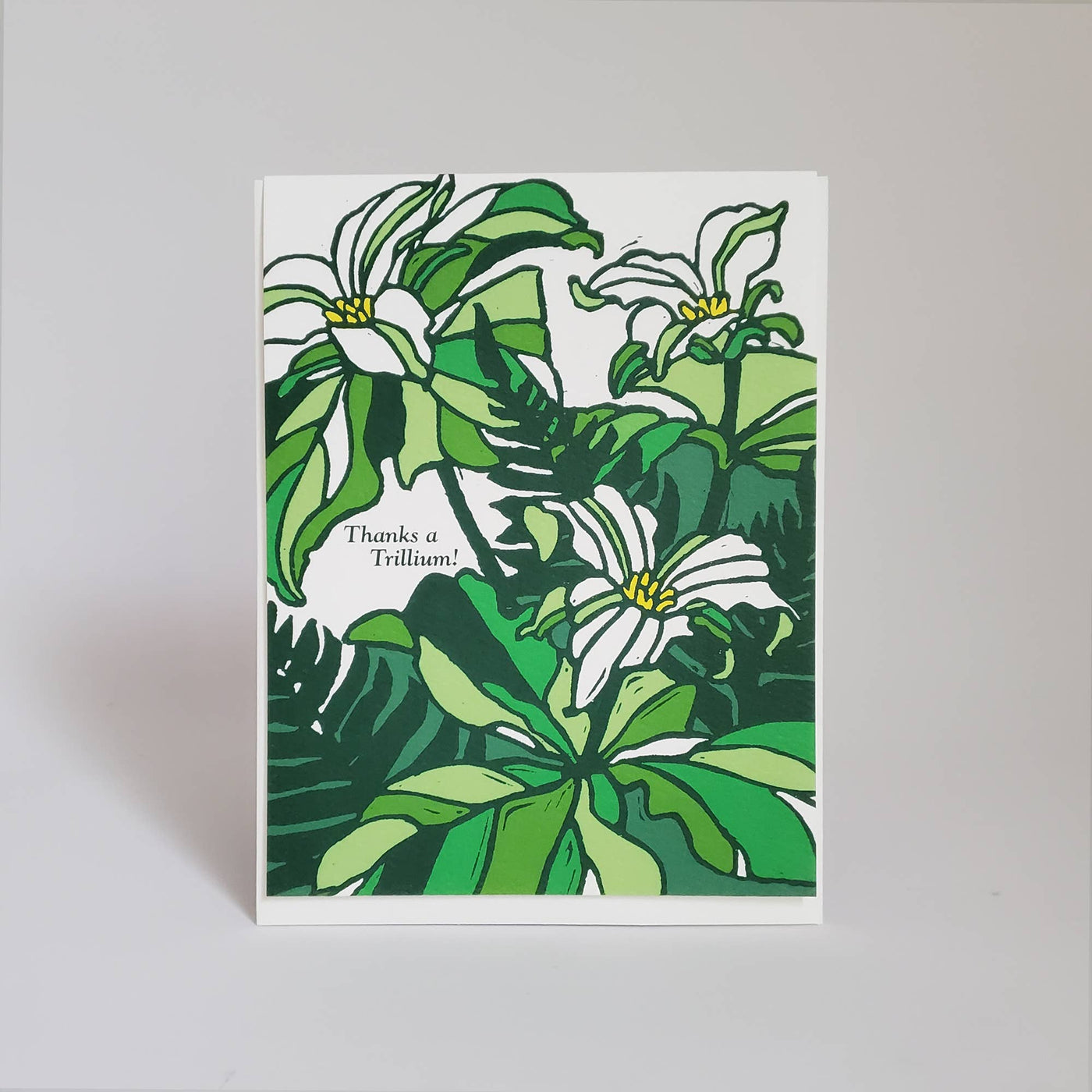 Thanks A Trillium Fern Botanical Greeting Card