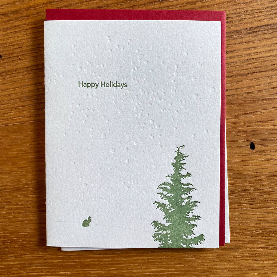 Letterpress Card Bunny Celebrate the Little Things