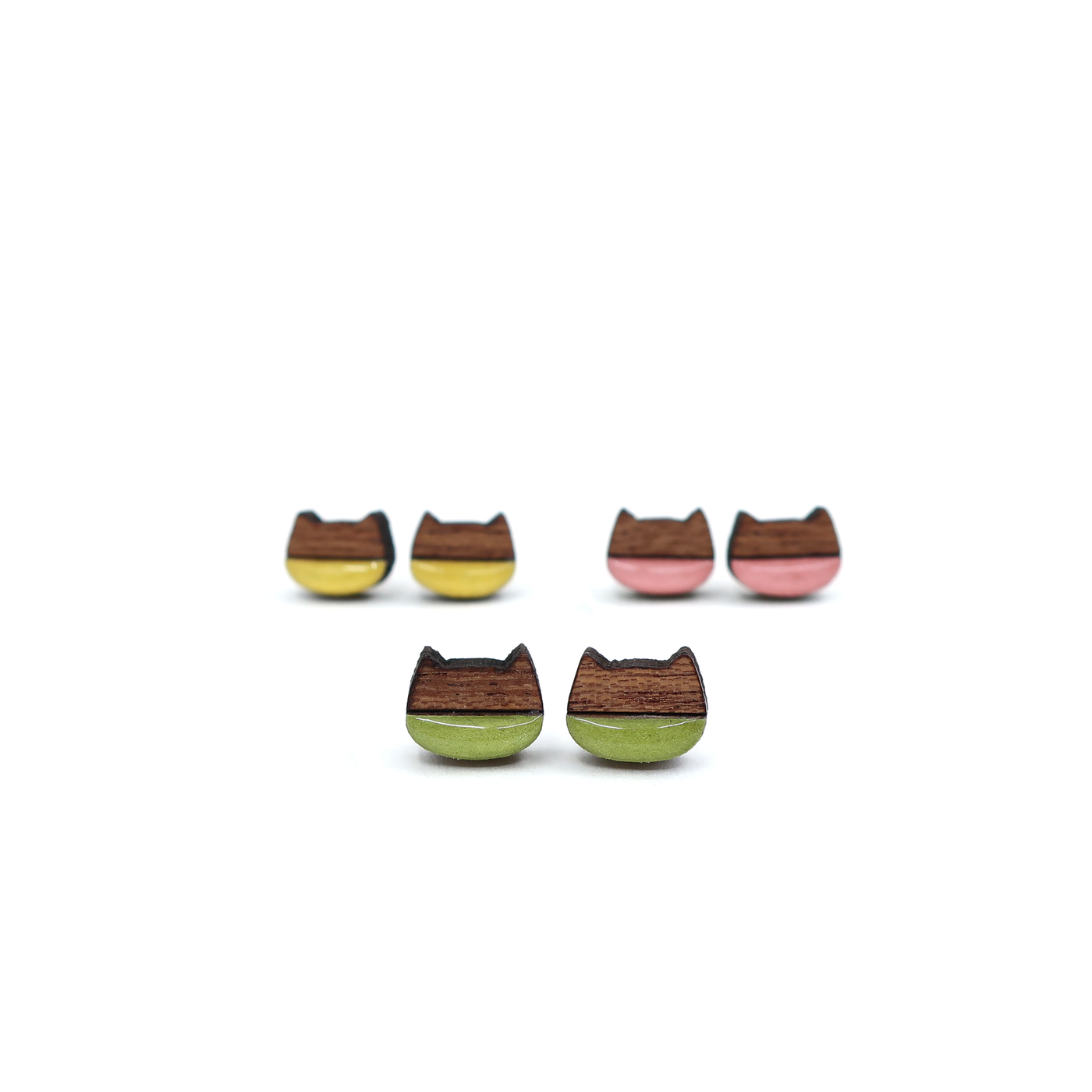 Mini Cat Studs: Bright Colors