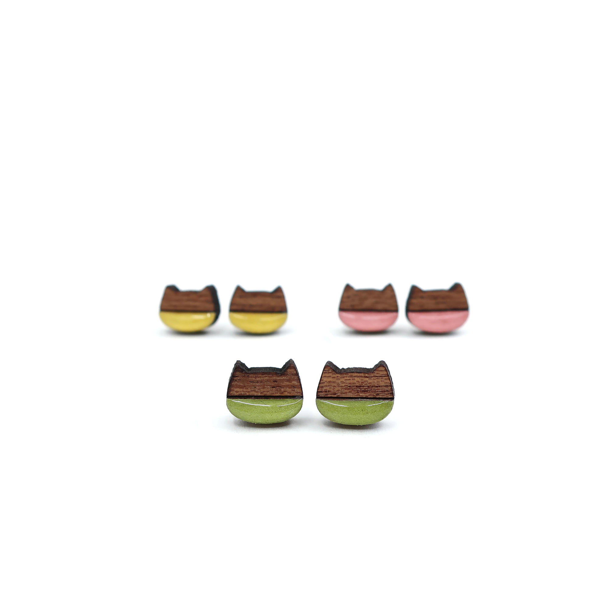 Mini Cat Studs: Bright Colors