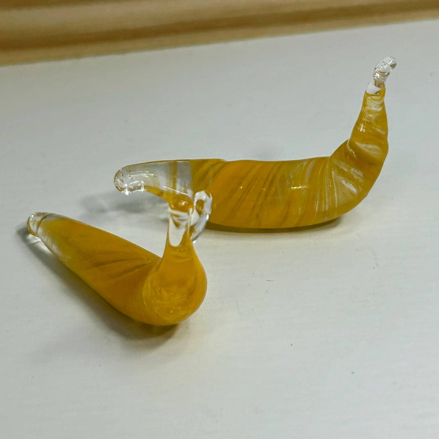 Baby Banana Slug Hand Sculpted of Solid Glass