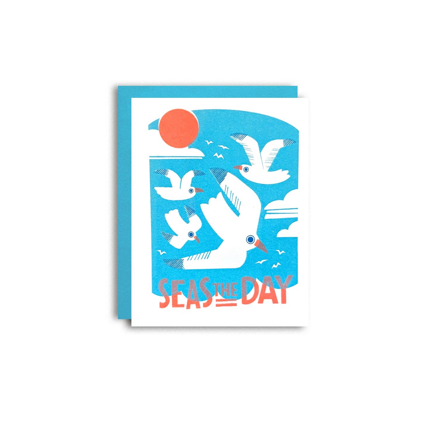 Seas the Day Risograph Greeting Card