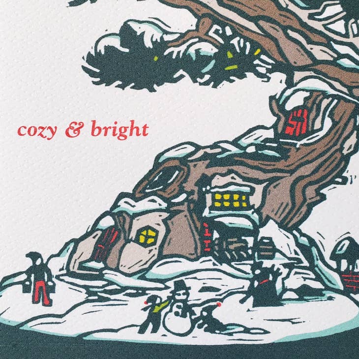 Cozy and Bright Bonsai Holiday Greeting Card