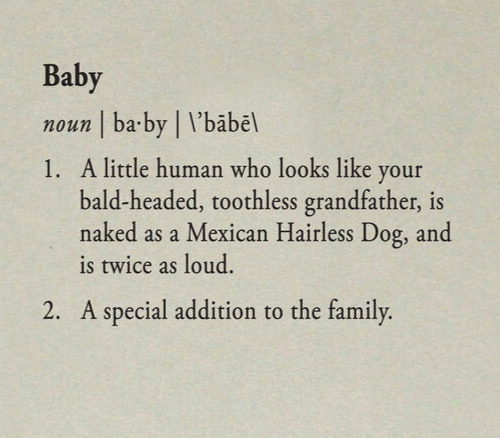 Baby Definition Letterpress Card