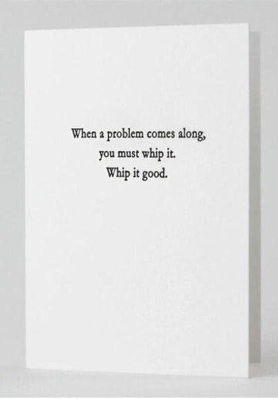 Whip It Good Letterpress Card
