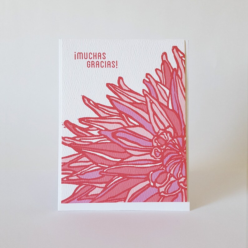 Assorted Dahlia Botanical Thank You Card Set of 8