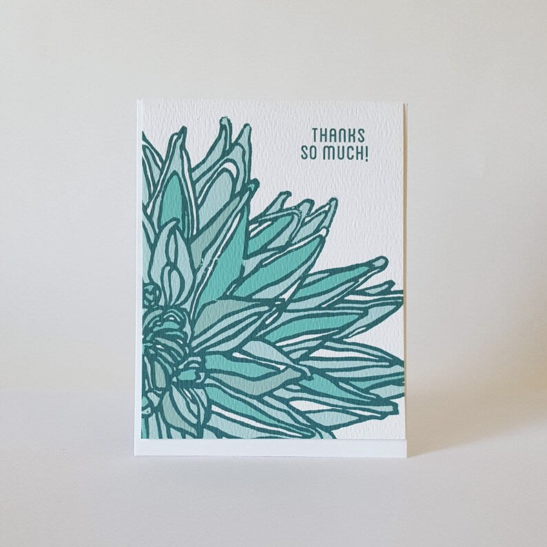 Assorted Dahlia Botanical Thank You Card Set of 8