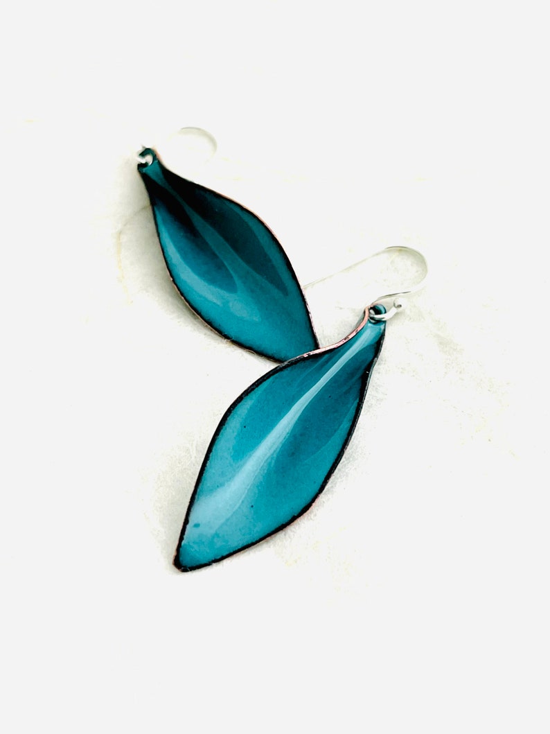 Spruce Green Small Leaf Earrings