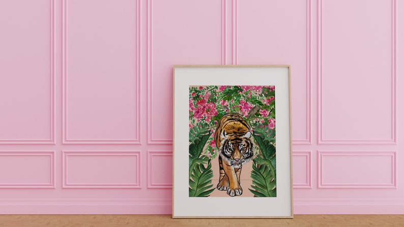 Tropical Jungle Tiger | Small Giclee Print