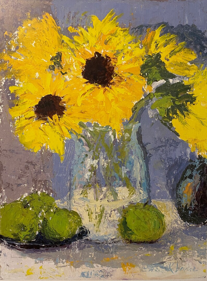 Sunflowers Print by Kathy Levine