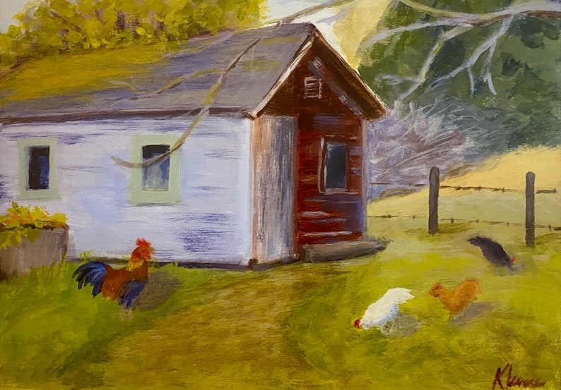 Johnson Farm Coop Print by Kathy Levine